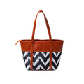 Dazzle Brown Tote Bag Zigzag 1 hbh