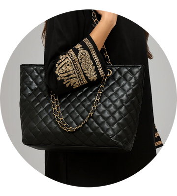 HBH quilted bags collection for women in Pakistan – quilted handbags, tote and crossbody styles