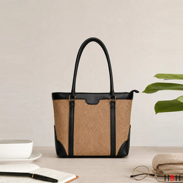 Miraas Tote - Sandstone Noir