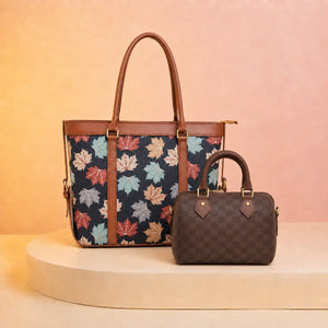 The Autumn Trail Duo - Allure Tote & Duffle Bag Combo