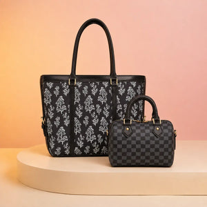 The Blackout Duo - Allure Tote & Duffle Bag Combo