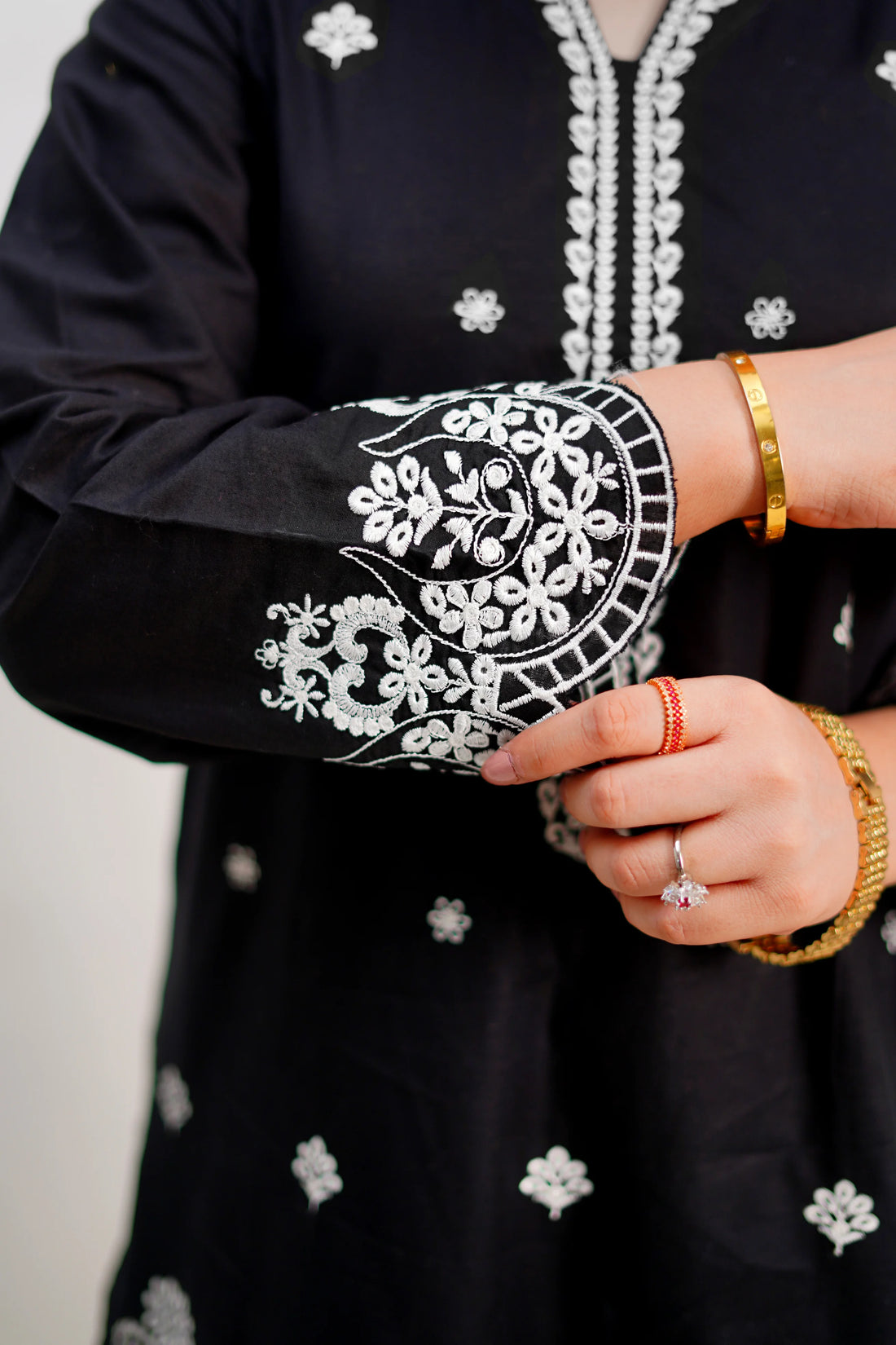 Embroidered Black Kurti