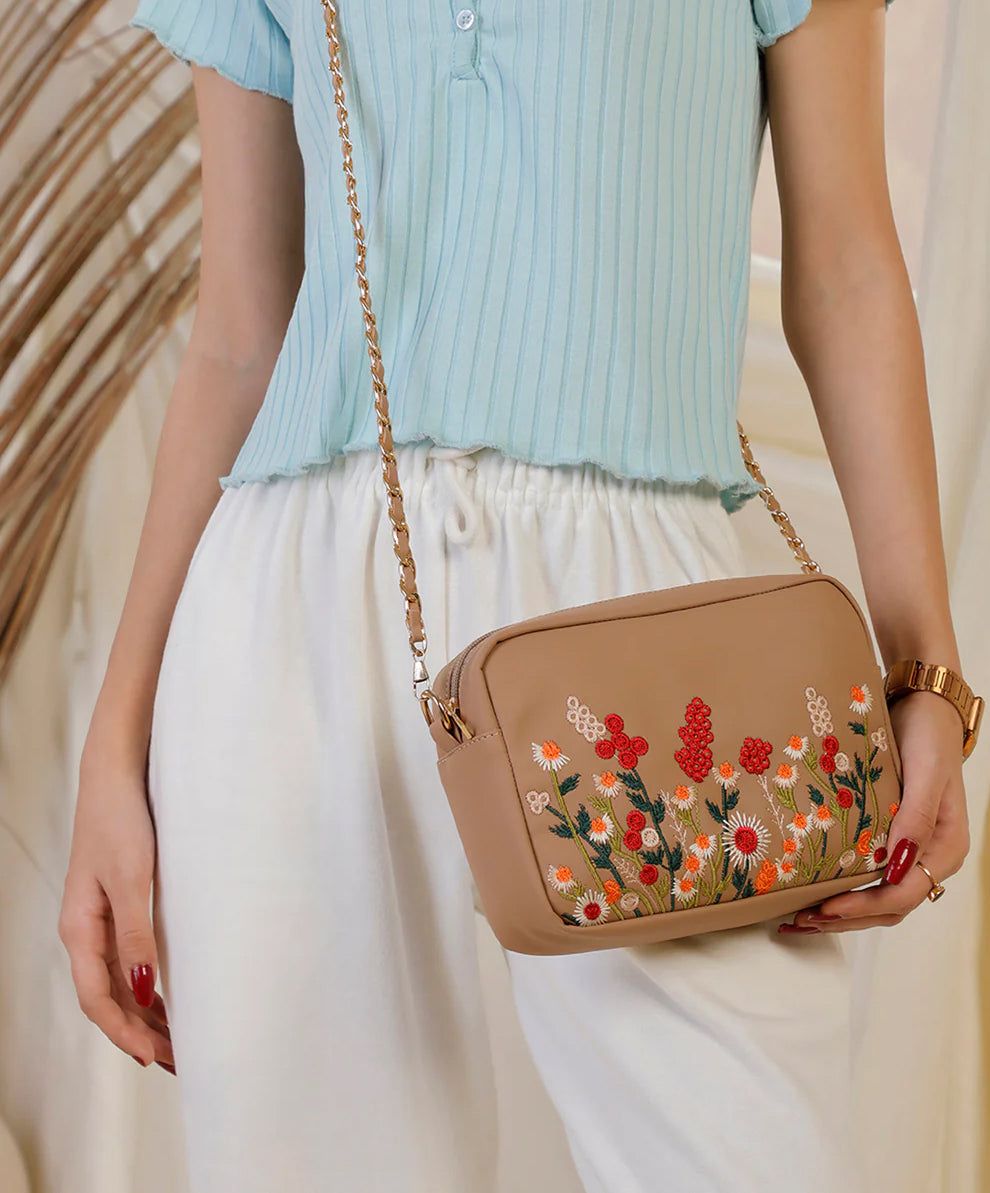 Bloom Embroider - Brown