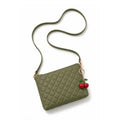 Mini Quilted Crossbody Bag - Green