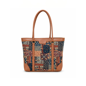 Miraas Tote - Ajrak Patchwork Canvas