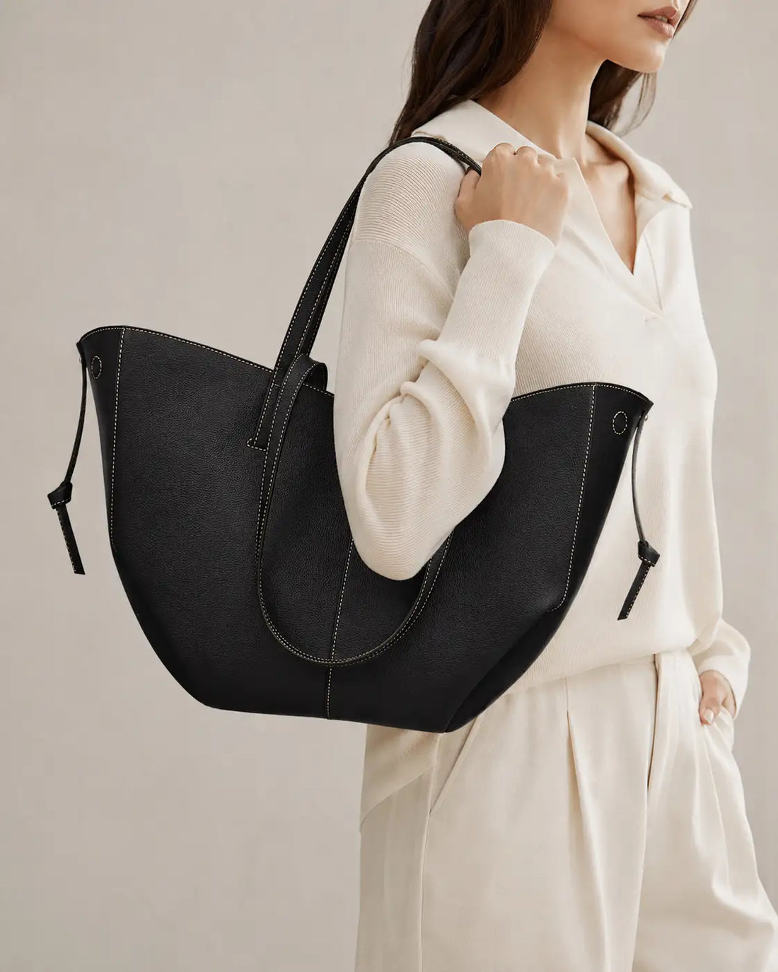 Wing Tote - Black (with mini-wallet)