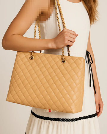 Quilted Totes Peach-Pink