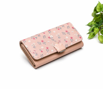 Floral Printed Wallets - Pink