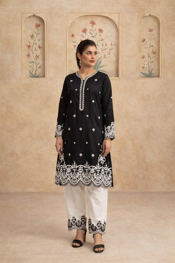 Embroidered Black Kurti